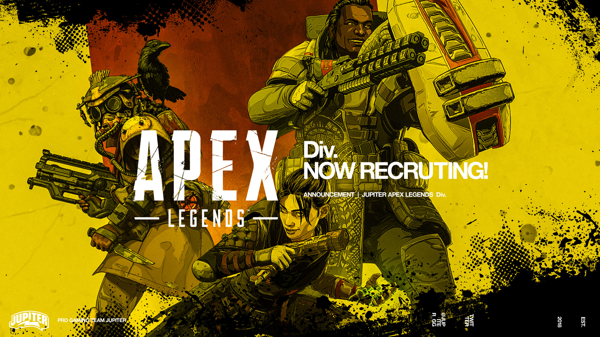 Apex Legends部門 メンバー募集 Jupiter Professional Gaming Team